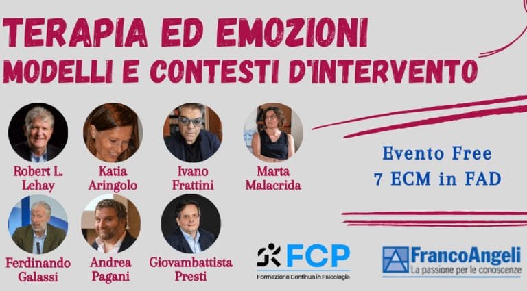 WEBINAR gratuito con crediti ECM : Terapia ed Emozioni – Modelli e contesti d’intervento