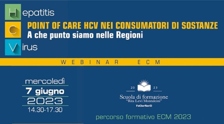 WEBINAR ECM GRATIS FEDERSERD Point of Care HCV nei consumatori di sostanze: a che punto siamo nelle Regioni